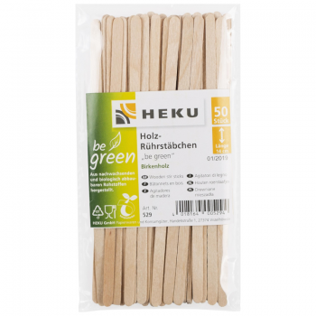 Holz-Rührstäbchen "Be green"